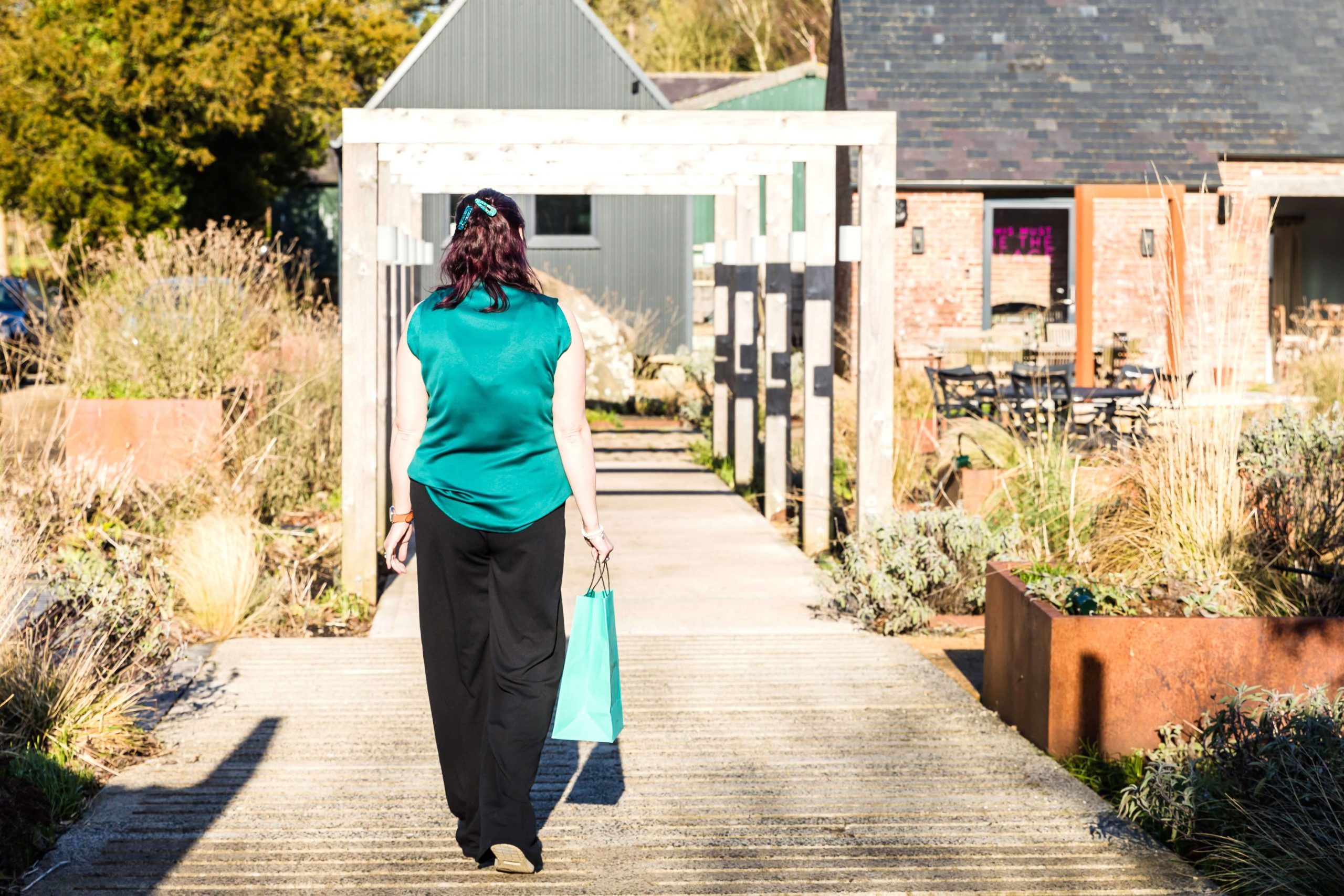 Life style services in Wiltshire and Somerset. Bee Time Clever court yard and shopping bag