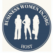 Business women in host logo